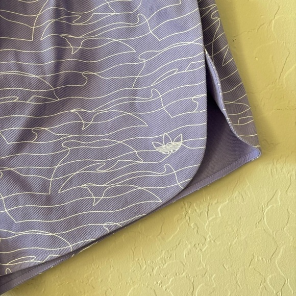 Adidas Light Purple Dolphin Print Elastic Waist Training Shorts Size Large - Picture 7 of 11
